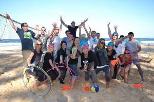 beach team building games Manly and Coogee Beach 