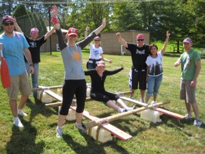 Bushsports raft Building teamwork activities